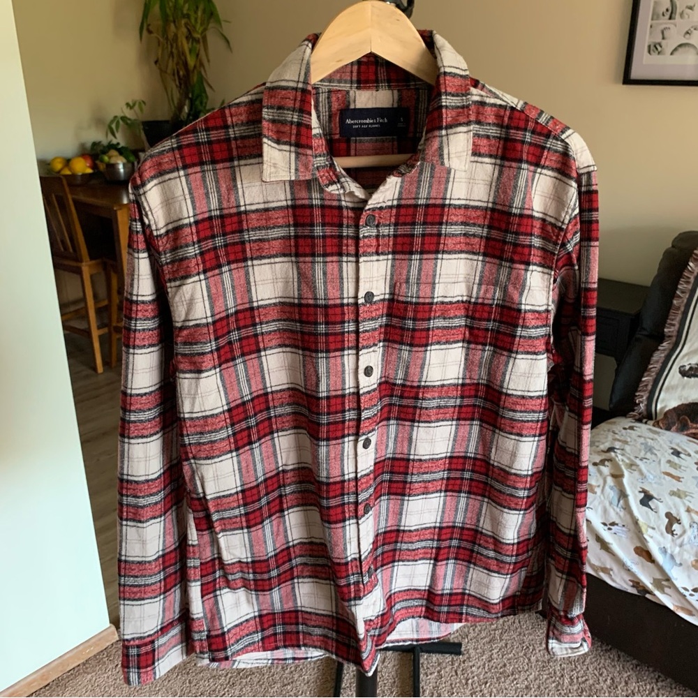 Abercrombie & Fitch Flannel Plaid Button Up Shirt